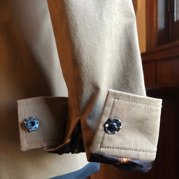 DOLCE & GABBANA Tan Cotton Single Breasted Blazer With Leopard Print Lining - Picture 9 of 12